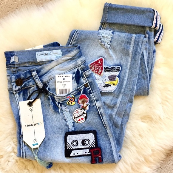 Banjara Denim - Banjara Patch Skinny Ankle Jeans